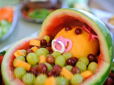 تزئین ظرف میوه