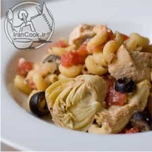 طرز تهیه چیکن پاستا یونانی | آموزش غذای یونانی